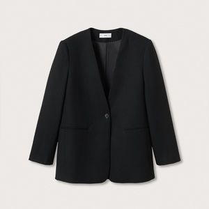 Structured blazer without lapels